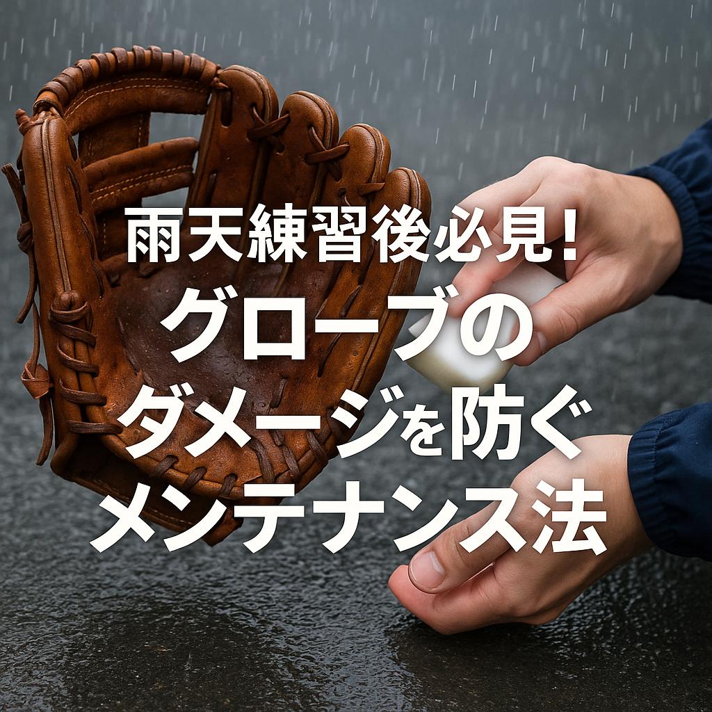 雨天練習後必見！グローブのダメージを防ぐメンテナンス法